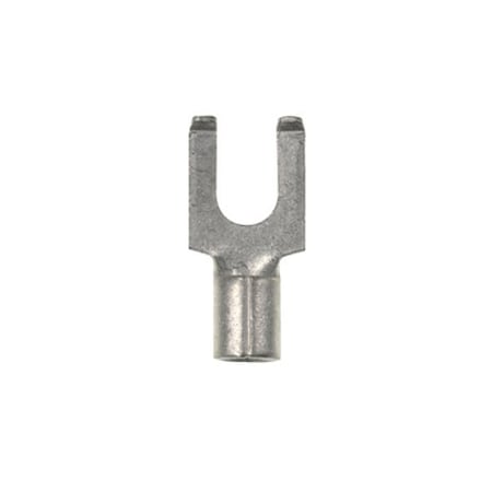 Panduit Fork Terminal, #8 Stud Size, 14 AWG, Bare Insulated, Bare, 1000 PK P14-8FF-M